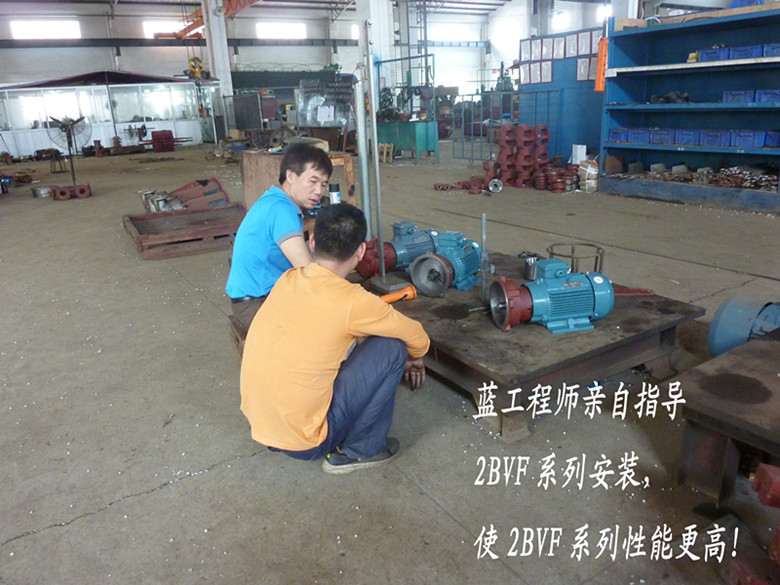 佛真工程師親自指導(dǎo)2BVF水環(huán)式真空泵的安裝，嚴(yán)格的安裝要求對(duì)水環(huán)式真空泵性能提高有著重要的作用
